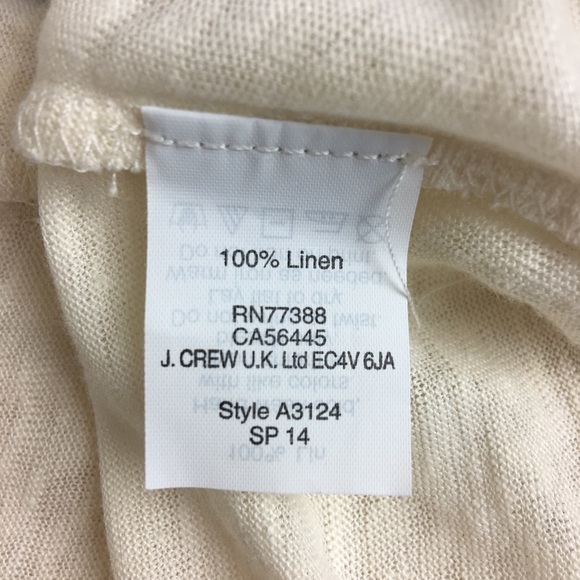 J Crew Linen Baseball T Shirt Lovebirds size M - Picture 4 of 8